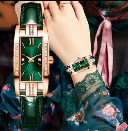 COMBO VERDE BRAZALETE Y RELOJ